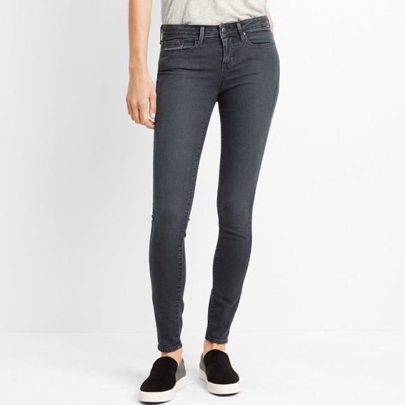 Vince Riley Grey Stripe Skinny Jeans - Picture 1 of 11